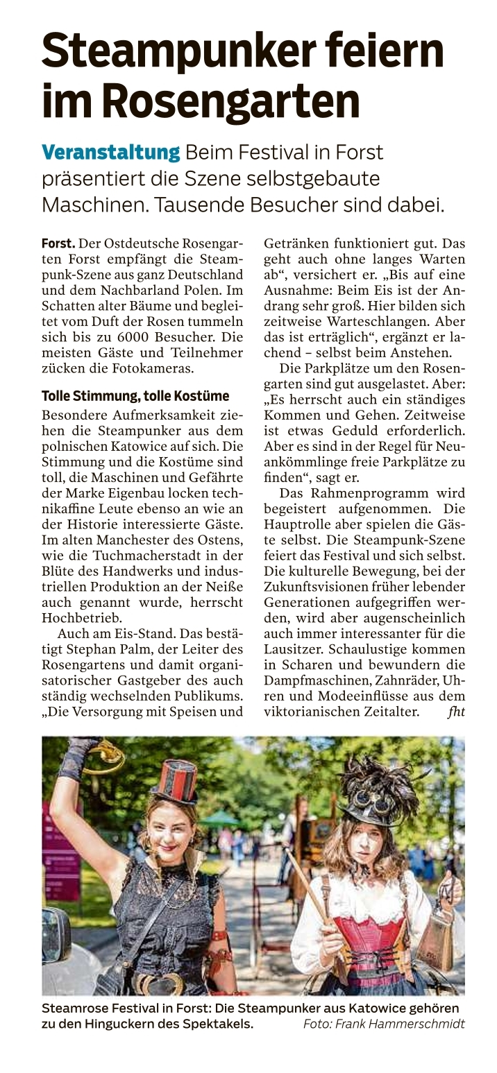 Steampunker feiern im Rosengarten Forst