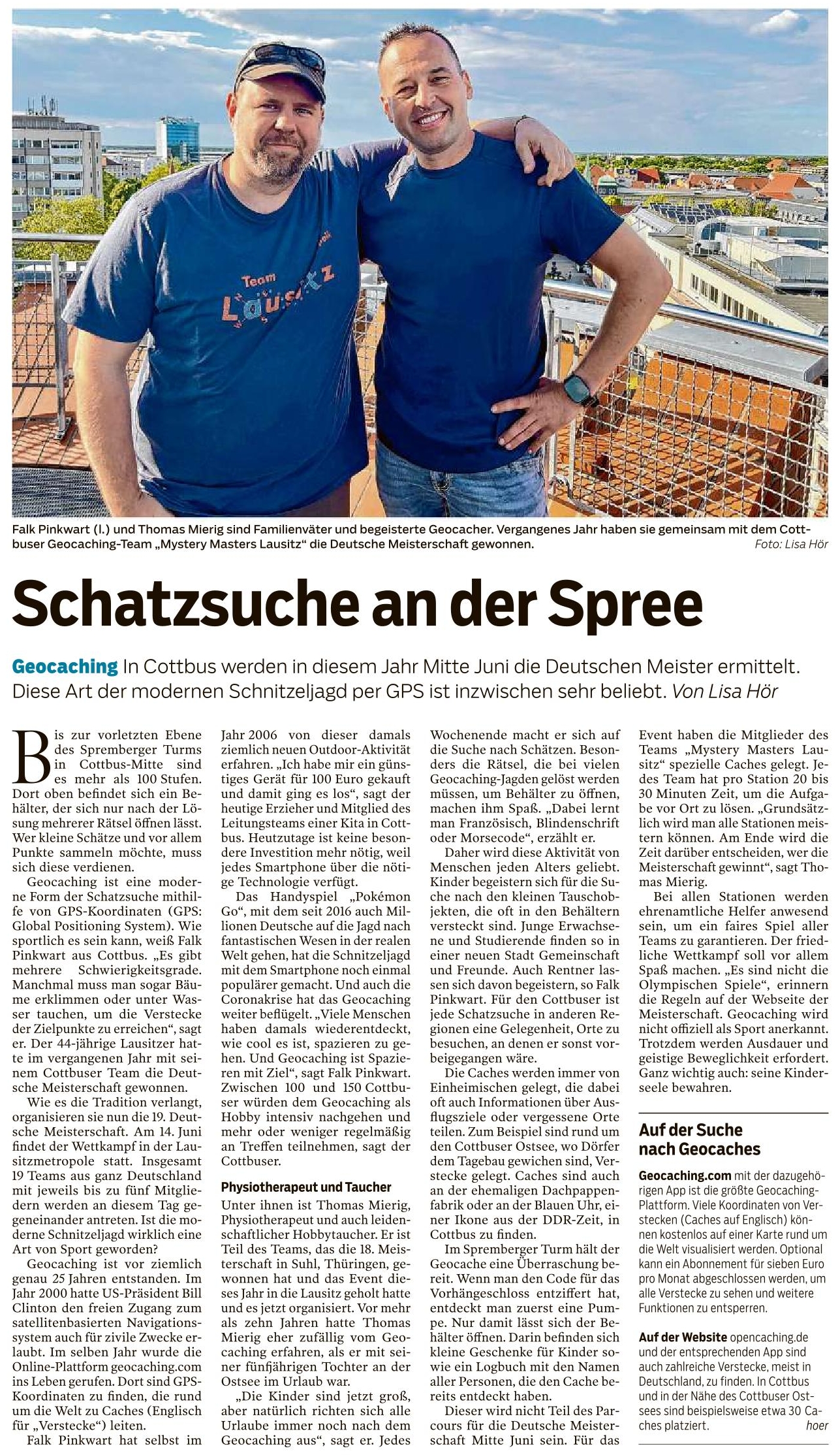 Cottbuser Team gewinnt die Deutschen Meisterschaften im Geocaching