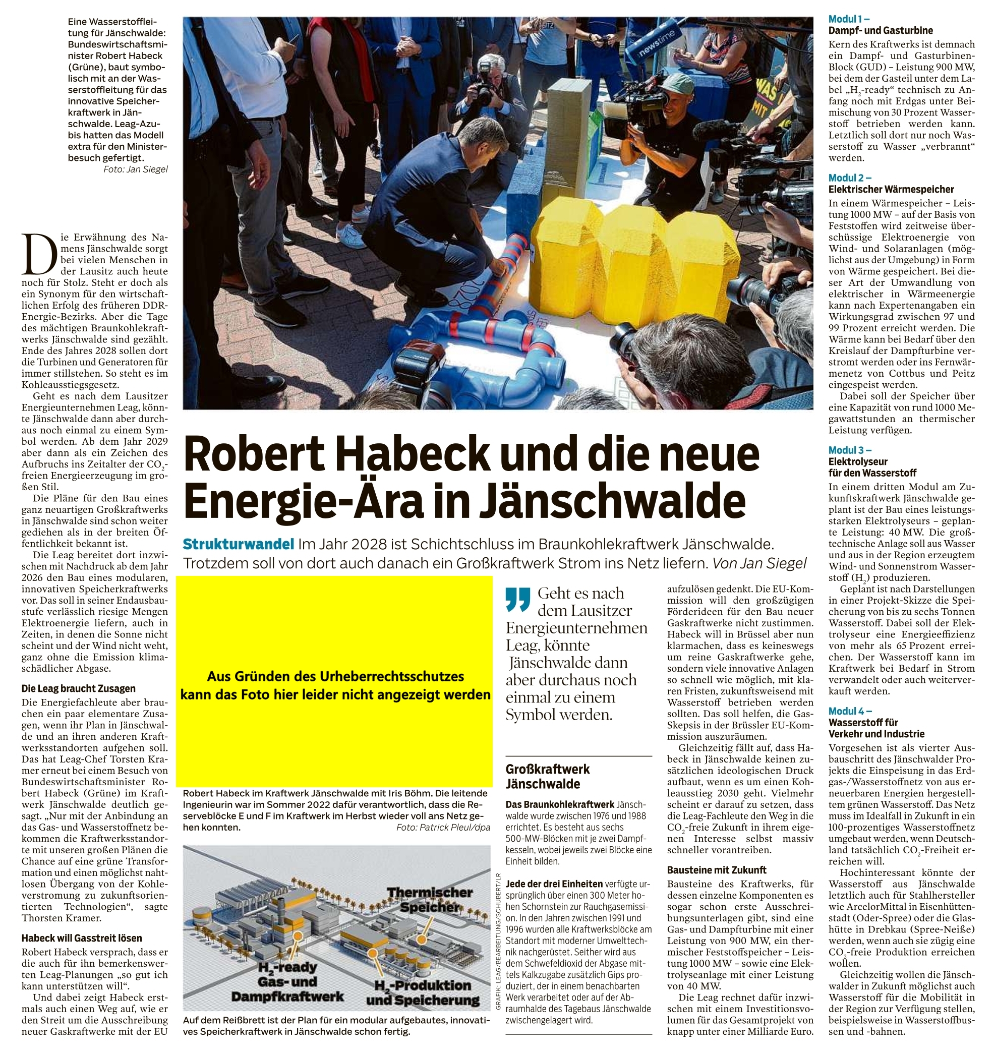 LEAG plant Innovationskraftwerk der Zukunft in Jänschwalde