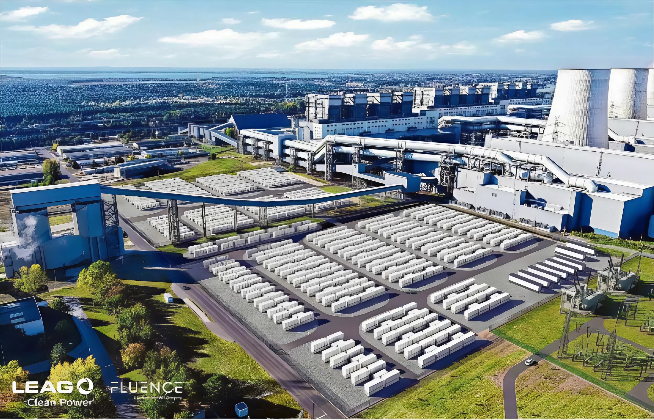 Der erste Gigawatt-Batteriespeicher der Leag soll gemeinsam mit der Firma Fluence auf dem Gelände des Industriestandorts Jänschwalde aufgebaut werden.