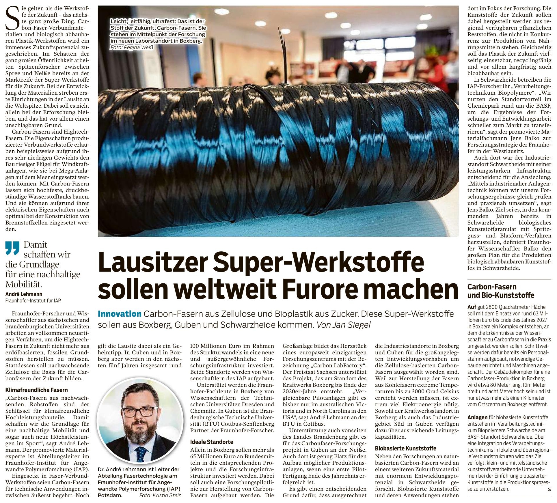 Lausitzer Super-Werkstoffe sollen weltweit Furore machen