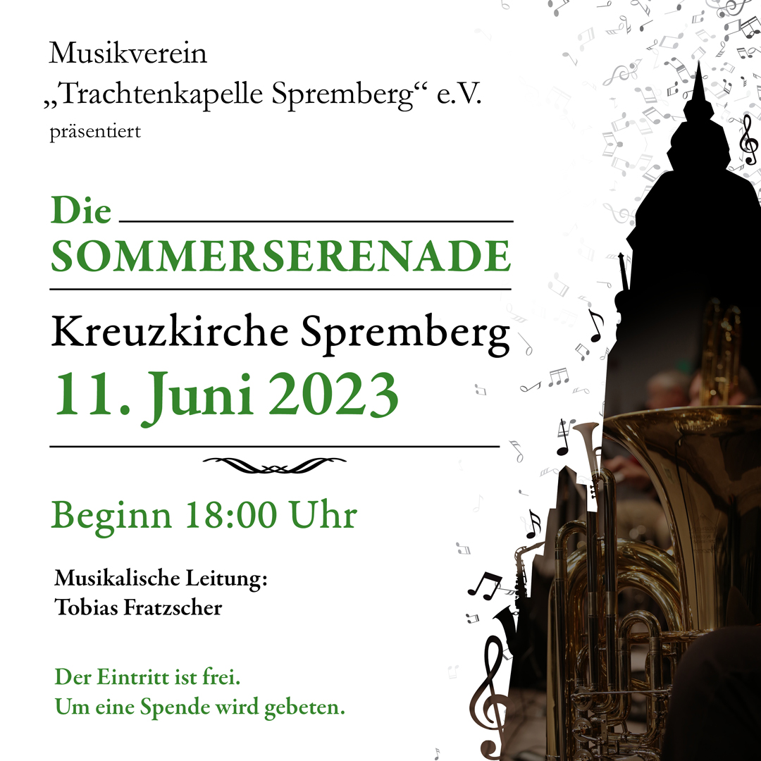 Kreuzkirche, Konzert, Blasmusik, Blaskapelle, Spremberg, Serenade, Veranstaltung, 11.6.2023, Tobias Fratzscher