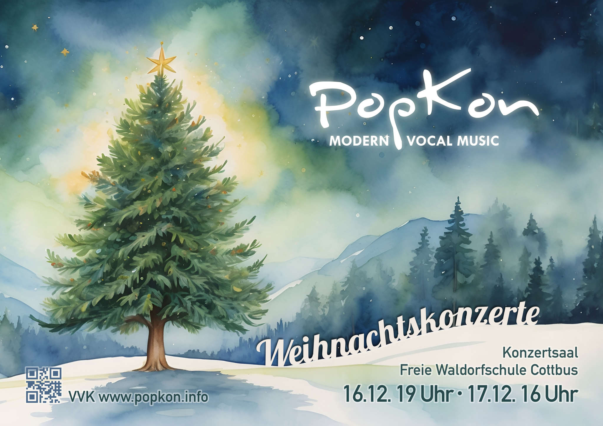 Plakat PopKon Weihnachtskonzerte 2023