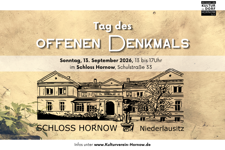 Schloss Hornow als Strichzeichnung