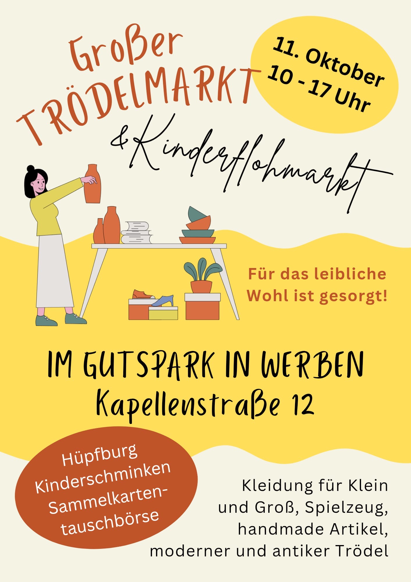 Flyer Trödelmarkt mit Kinderflohmarkt