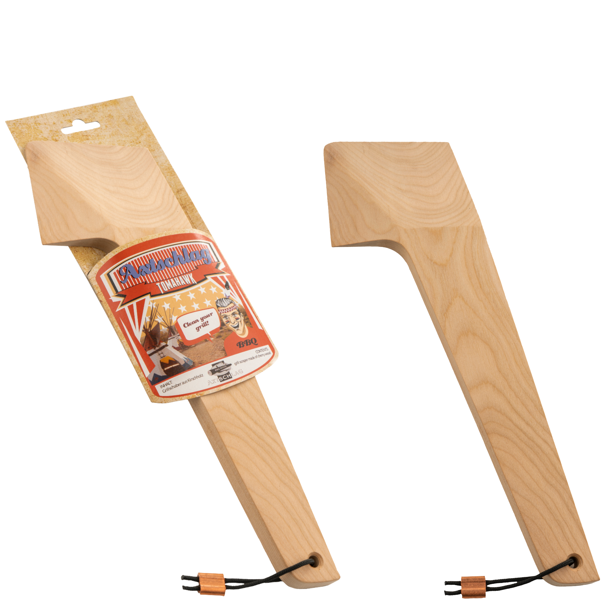 Grillschaber aus Kirsche, handmade in Germany