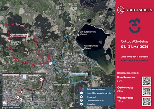 Routenvorschläge für das Stadtradeln