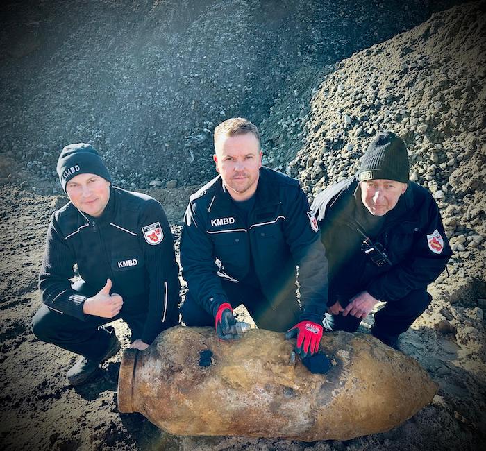 Das Team des Kampfmittelberäumdienstes von links: Roland Schulze, Enrico Schnick, Uwe Zierdt