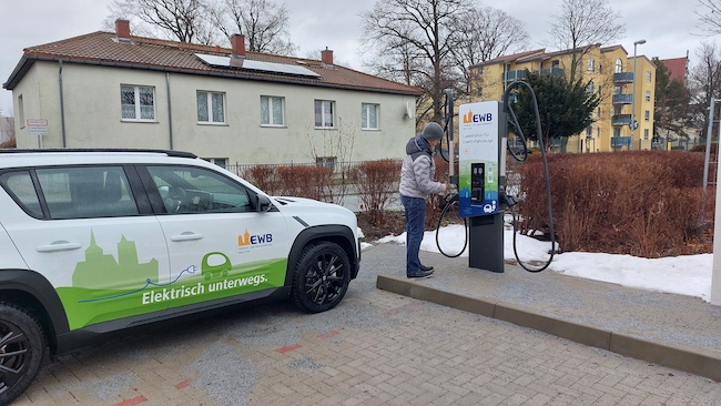 Ladesäule der Energie- und Wasserwerke Bautzen GmbH