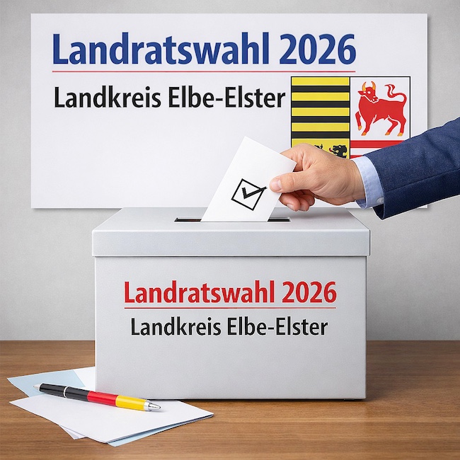 Landratswahl im Landkreis Elbe-Elster: Am 15. Februar 2026 entscheiden die Bürgerinnen und Bürger über die künftige Spitze der Kreisverwaltung.