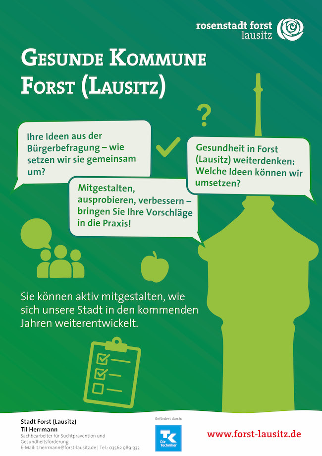 Plakat Gesunde Kommune Forst/Lausitz