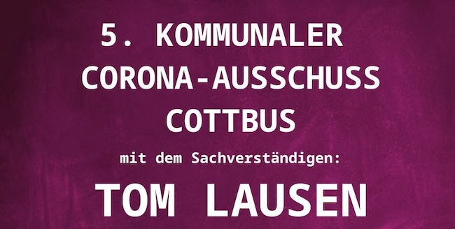 Teilansicht der Ankündigung öffentlichen der Sitzung