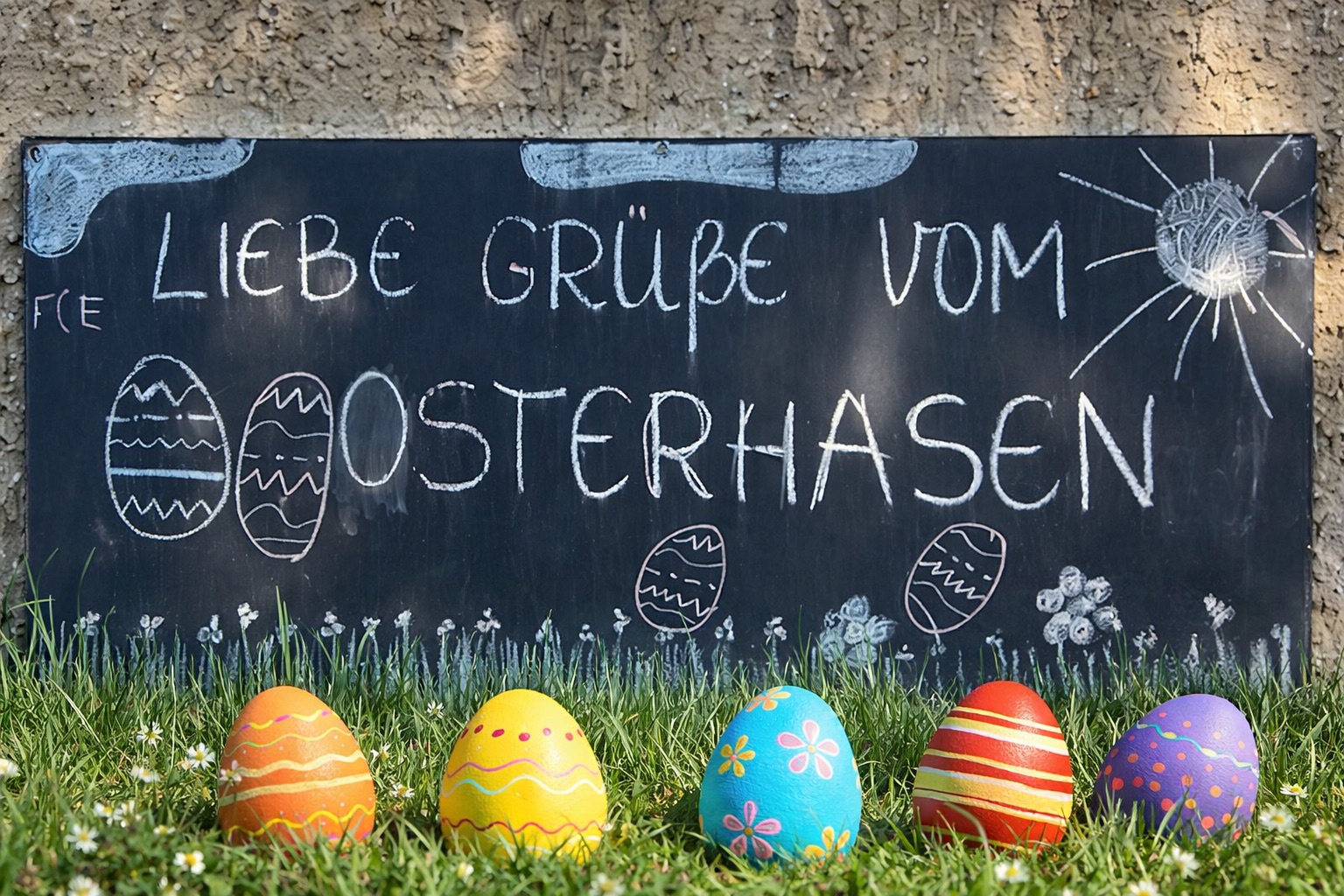 Ein liebevoller Ostergruß an einer Lausitzer Schule