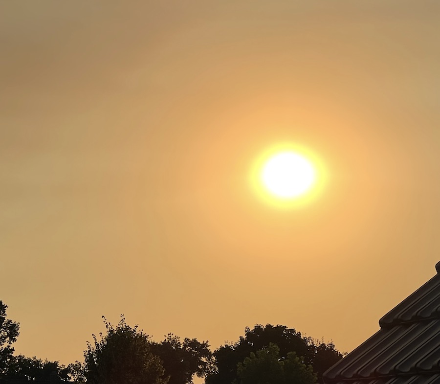 Sonne in der Lausitz in den Abendstunden