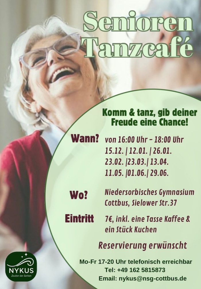 Werbeplakat zur Veranstaltungsreihe Tanzcafé