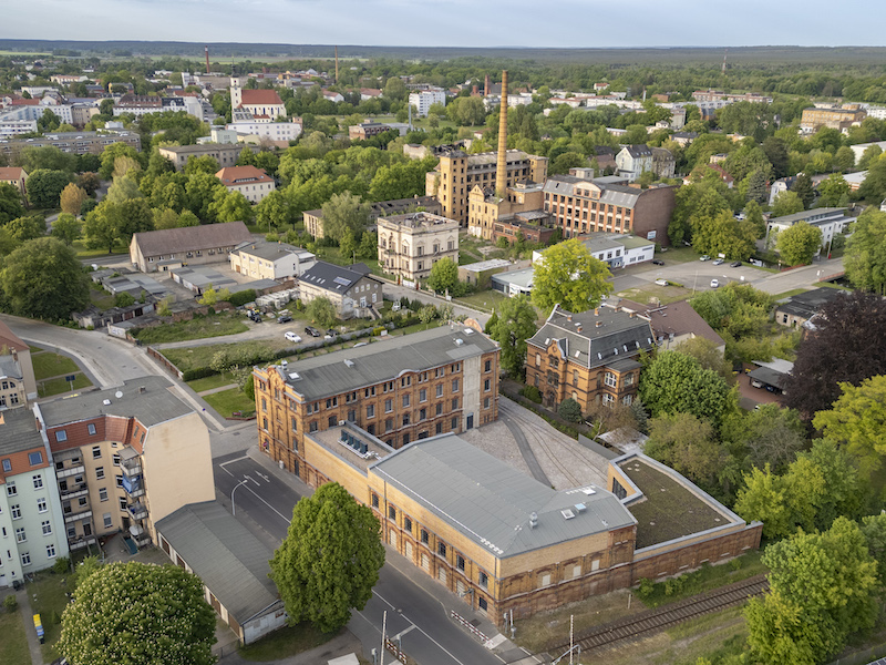 Aus der Luft  - Forster. Museum für Textil- und Industriegeschichte Lausitz Forst (Lausitz)