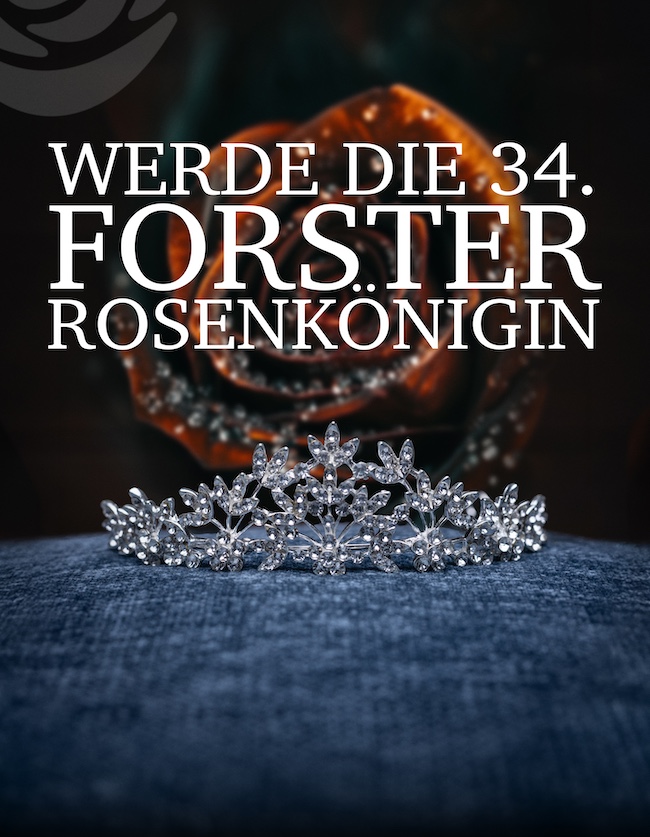 Plakat zur Wahl der 34. Rosenkönigin