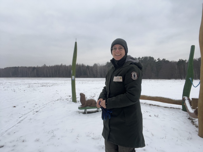 Susann Nitzsche, dick eingepackt während der LassWissenTour