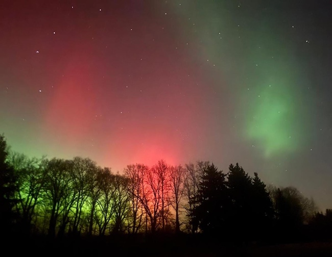 Polarlichter über der Lausitz, in der Nacht zum 20.01.2026