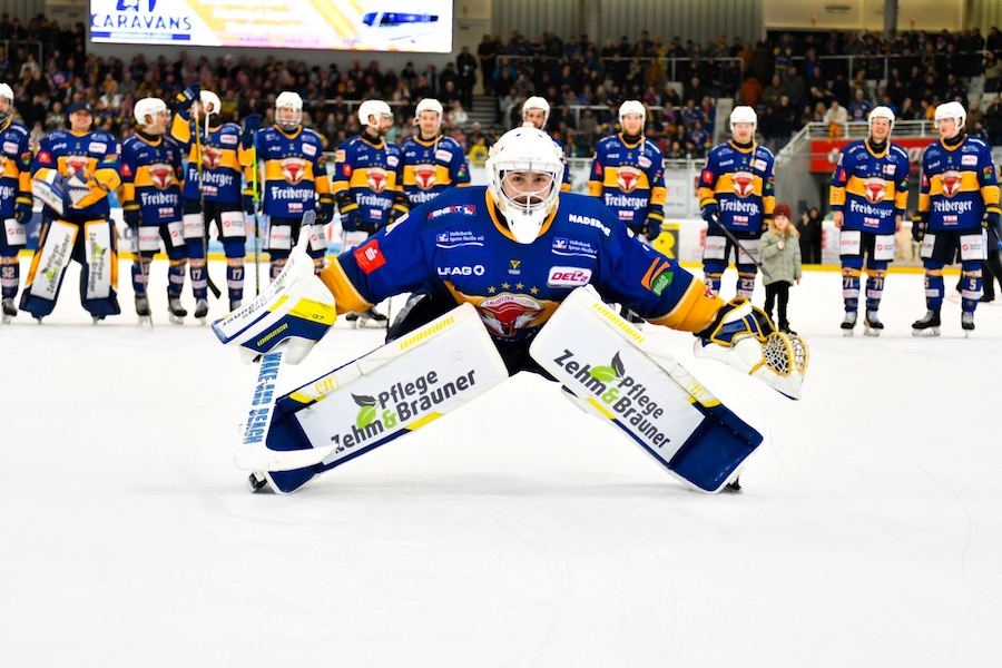 Anthony Morrone, Torhüter der Lausitzer Füchse, ist der DEL2- Fanspieler der Saison 2024/25!