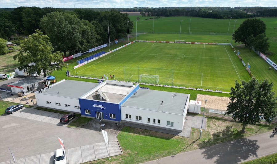Sportpark VfB Krieschow aus der Luft fotografiert