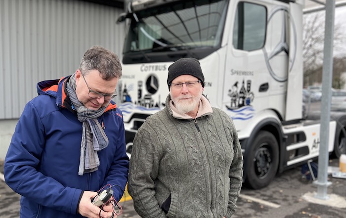 BTU Professor Sylvio Simon (li), Entwickler & Unternehmer Alexander Gucz (re)