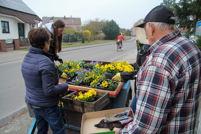 Frühjahrsputz im Skaterpark Vetschau, Am Kindertreff, WIS-Mitarbeiter und Verstärkung beim Einsatz in Lübbenau