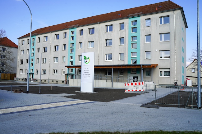 Außenansicht neuer Geschäftssitz der Villa Lebensbogen in der Juri-Gagarin-Straße 25 in Vetschau
