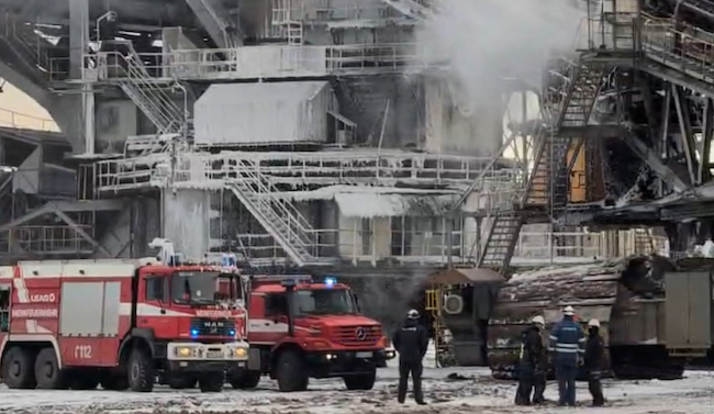 Brand an Großgerät im Tagebau Nochten