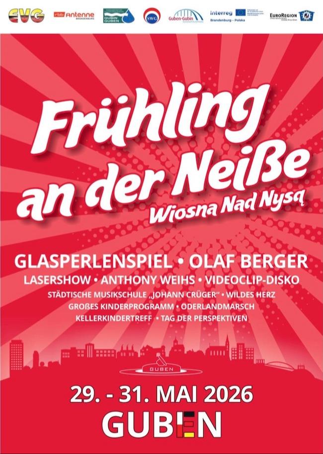 Werbeflyer des Frühlingsfestes in Guben & Gubin