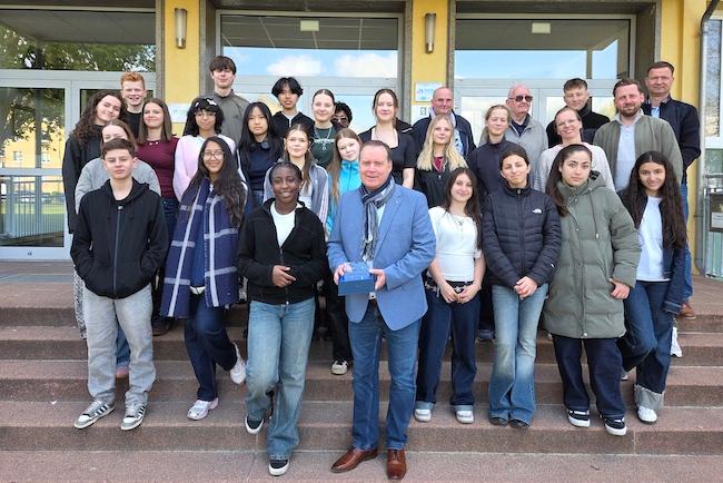 Gruppenfoto mit den französischen Schülern