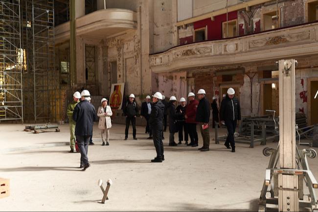 Die im Bau befindliche Stadthalle Görlitz