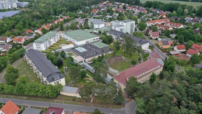 Ein Luftbild vom gesamten Areal Gut Branitz