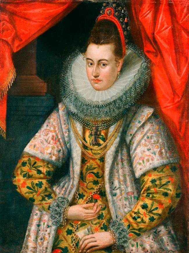 Damenbildnis, unbekannter Maler, um 1610, Öl, auf Leinwand