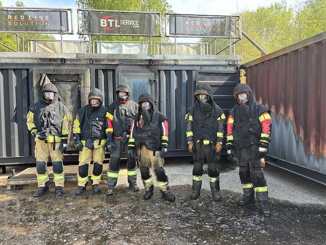 Die Görlitzer Feuerwehr beim Training