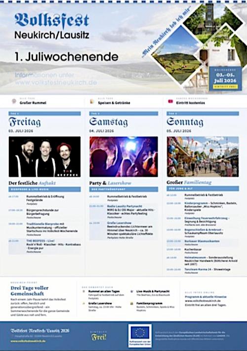 Werbeplakat zum Volksfest