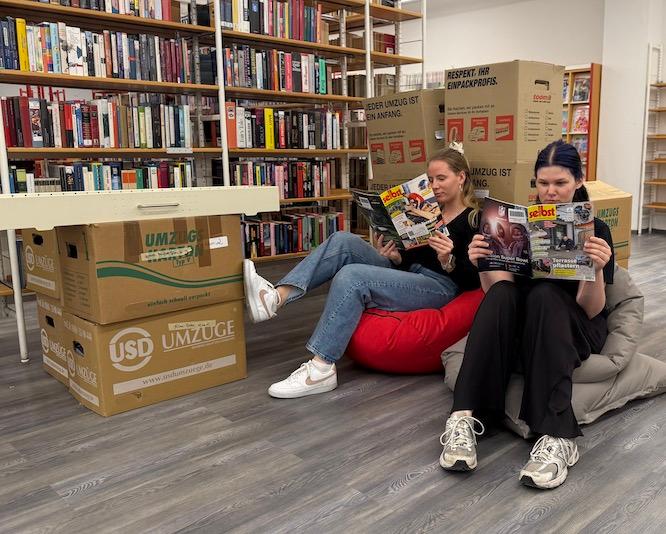 Aktueller Blick in die Stadtbibliothek