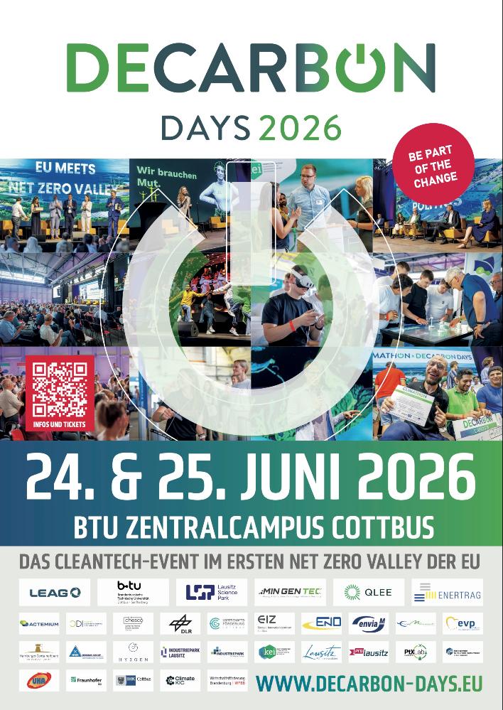 Werbeplakat Decarbon Days 2026