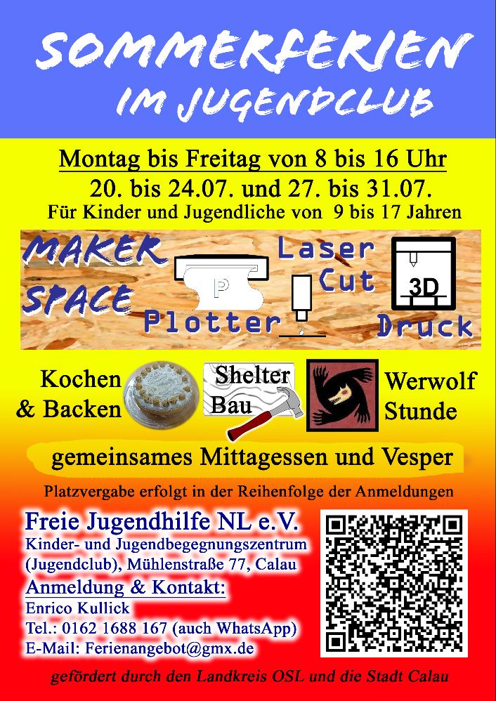 Der Flyer für das Sommerferienprogramm