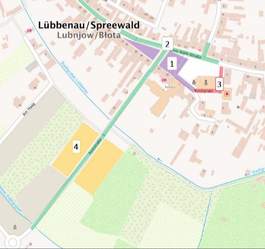 Grafik zur Darstellung der Verkehrsführung in Lübbenau