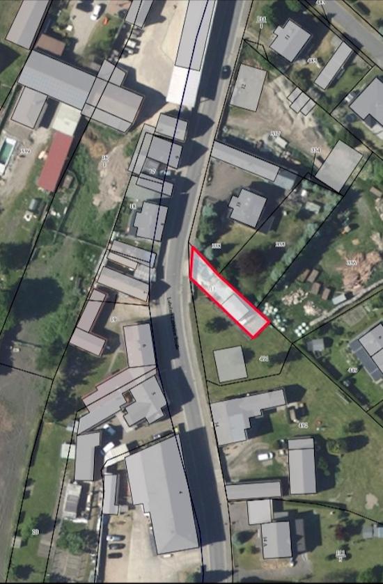 Lageplan mit Markierung des Grundstückes Alte Schmiede