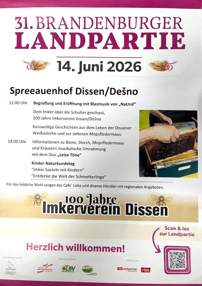 Werbeplakat für die Brandenburger Landpartie in Dissen