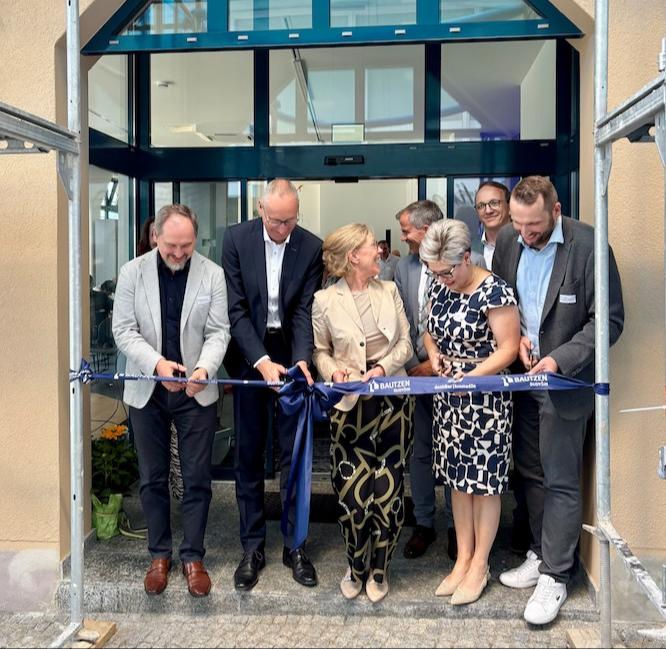 Offizielle Eröffnung der „denkBar | hromadźe“  v.l.n.r.: Prof. Dr. Mechthcherine, OB Vogt, Staatsministerin Kraushaar, Dr. Romy Reinisch, BM Nowak