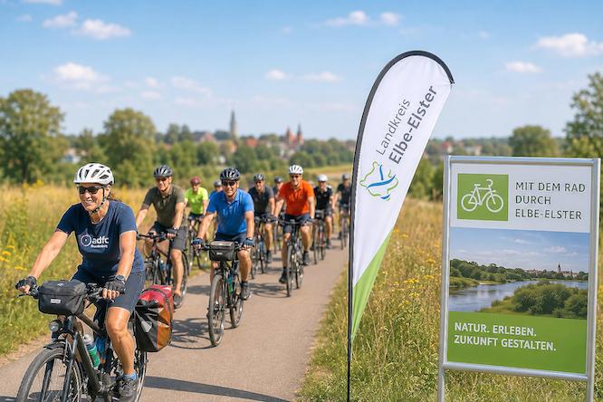 Aufsteigen und mitfahren: Der Landkreis Elbe-Elster lädt gemeinsam mit dem ADFC zum Etappenstart der Tour Brandenburg in Bad Liebenwerda ein. Ob sportlich oder gemütlich – Radbegeisterte sind herzlich willkommen.