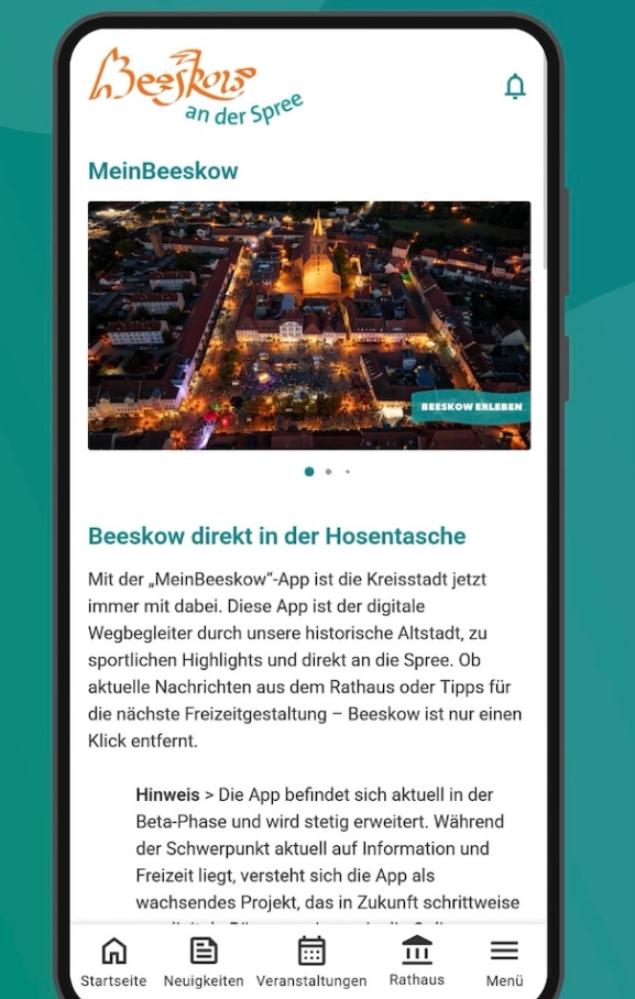 Die Beeskow App im Appstore