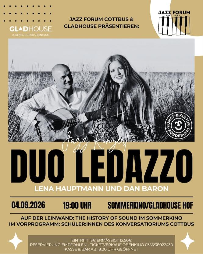DUO LEDAZZO | Jazz-Konzert mit Lena Hauptmann und Dan Baron