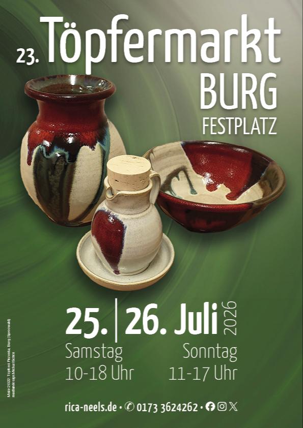 Das Plakat zum aktuellen Töpfermarkt