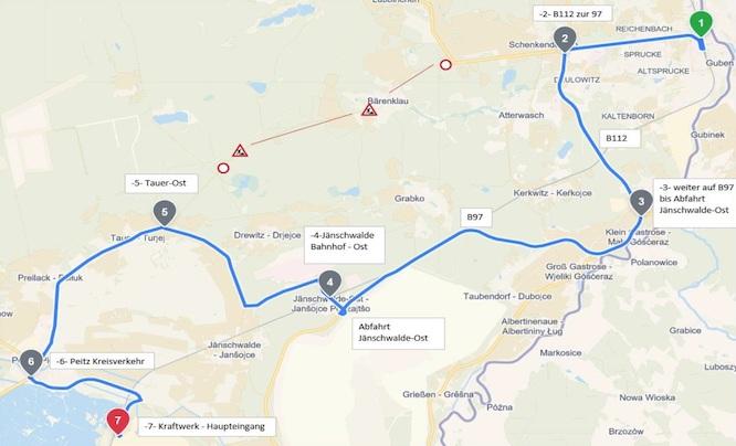 Vollsperrung der L50, Neue Linienführung