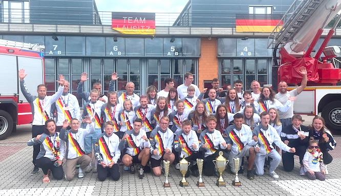 Feuerwehrsportler aus Cottbus/Chóśebuz und Spree-Neiße erfolgreich bei Europameisterschaft