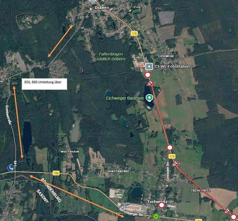 Verlängerte Änderungen im Busverkehr zwischen Tschernitz und Döbern